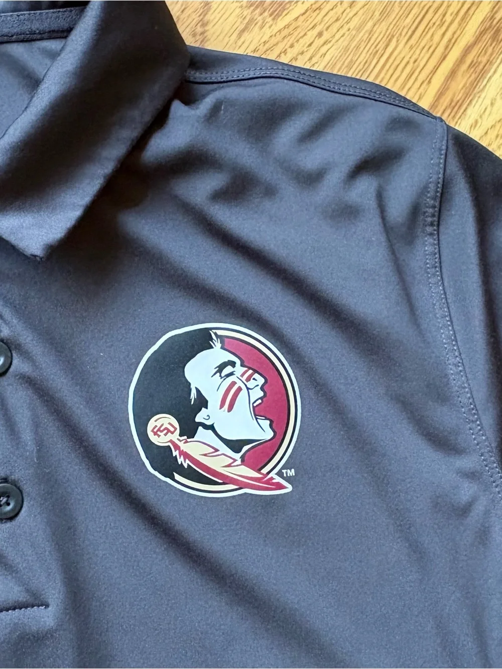 Nike Dri-Fit Florida State University FSU Gray Garnet Polo Football Game Sz M